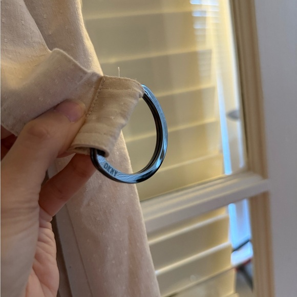 DKNY Cream Button-Down Midi Dress With Belt - Picture 2 of 7